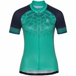 Odlo Stand-Up Collar S/S Full Zip Fujin Print W Dubarry/Crystal Teal 6 Odlo Stand-Up Collar S/S Full Zip Fujin Print W Dubarry/Crystal Teal -pyöräkauppa 50565 1 poolgreendivingnavy