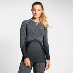 Odlo W's Bl Top Crew Neck L/S Blackcomb -pyöräkauppa 53446 3 blackodlosteelgreysilver