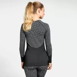 Odlo W's Bl Top Crew Neck L/S Blackcomb -pyöräkauppa 53446 4 blackodlosteelgreysilver