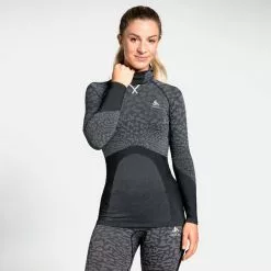 Odlo W's Bl Top With Facemask L /S Blackcomb -pyöräkauppa 53449 5 blackodlosteelgreysilver