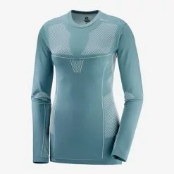 Salomon Primo Warm Seamless Tee W -pyöräkauppa 57852 3 smokeblue