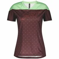 Scott Shirt W's Trail Flow S/SL -pyöräkauppa 60582 1 maroonredmintgreen
