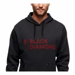 Black Diamond M Stacked Logo Hoody -pyöräkauppa 65100 4 blackheather