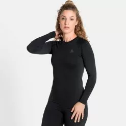 Odlo Performance Warm Eco Bl Top Crew Neck L/S Women -pyöräkauppa 65585 3 blacknewodlographitegrey