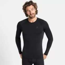 Odlo Performance Warm Eco Bl Top Crew Neck L/S Men -pyöräkauppa 65586 3 blacknewodlographitegrey
