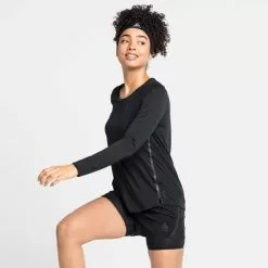 Odlo T-Shirt L/S Crew Neck Zeroweight Chill-Tec Women -pyöräkauppa 68269 3 blackblackpack