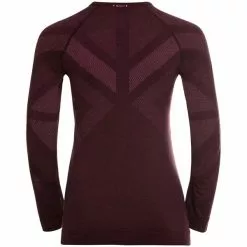 Odlo Kinship Warm Bl Top Crew Neck L/S Women -pyöräkauppa 71995 2 winetastingmelange