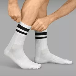 Gripgrab Original Stripes Crew Socks -pyöräkauppa 73375 5 white