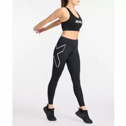 2Xu Aero Vent Mid-Rise Compression Tights Women -pyöräkauppa 73889 4 blacksilverreflective