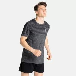 Odlo Essential Seamless S/S Crew Neck Men -pyöräkauppa 74353 3 greymelange