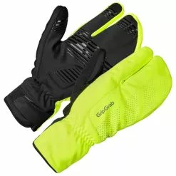 Gripgrab Ride Windproof Deep Winter Lobster Gloves -pyöräkauppa 74578 1 yellowhivis