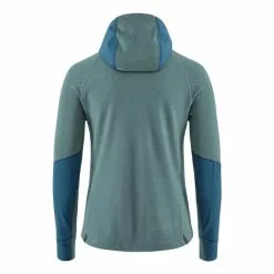 Klättermusen Hugin Zip Hoodie W's -pyöräkauppa 76775 2 frostgreenmonkshoodblue