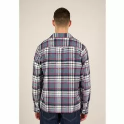 Knowledgecotton Apparel Big Checked Heavy Flannel Overshirt - Gots/Vegan -pyöräkauppa 76991 4 chinablue