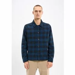 Knowledgecotton Apparel Classic Checked Cotton Buttoned Overshirt -pyöräkauppa 76993 3 blackjet