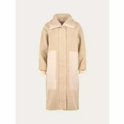 KnowledgeCotton Apparel High Neck Zip Teddy - Grs/Vegan -pyöräkauppa 76995 1 sand