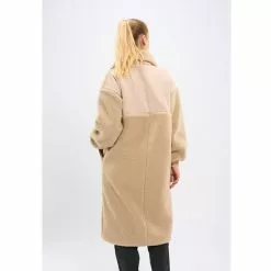 KnowledgeCotton Apparel High Neck Zip Teddy - Grs/Vegan -pyöräkauppa 76995 4 sand