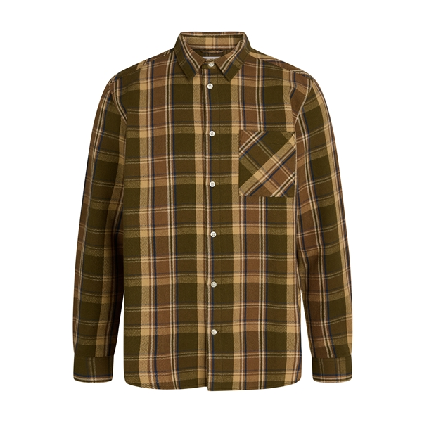 KnowledgeCotton Apparel Light Flannel Checkered Relaxed Fit Shirt 1 KnowledgeCotton Apparel Light Flannel Checkered Relaxed Fit Shirt