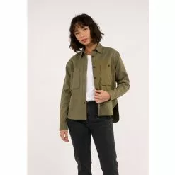 KnowledgeCotton Apparel Outdoor Twill Shirt - Gots/Vegan -pyöräkauppa 77003 4 burnedolive