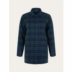 Knowledgecotton Apparel Oversized Checked Cotton Button Overshirt