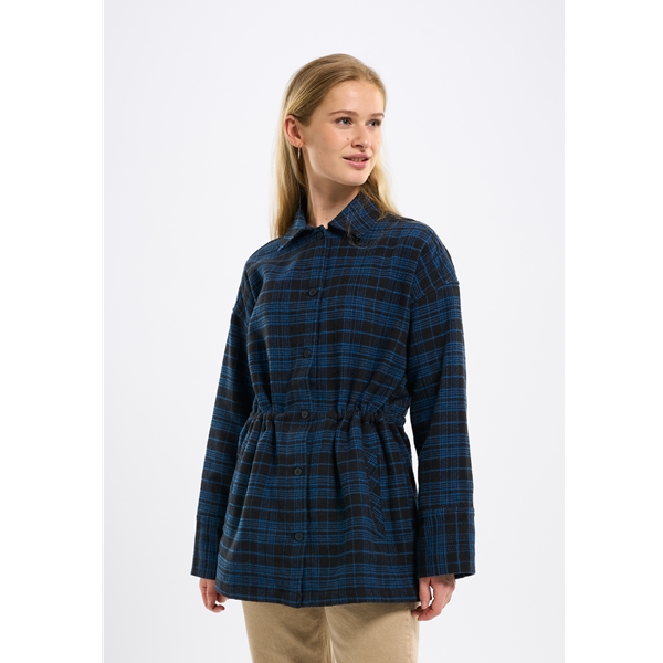 Knowledgecotton Apparel Oversized Checked Cotton Button Overshirt 5 Knowledgecotton Apparel Oversized Checked Cotton Button Overshirt - Image 5