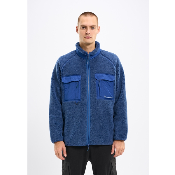 Knowledgecotton Apparel Oversized Raglan Teddy Polyester Zip Sweat 3 Knowledgecotton Apparel Oversized Raglan Teddy Polyester Zip Sweat - Image 3