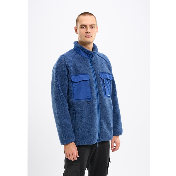 Knowledgecotton Apparel Oversized Raglan Teddy Polyester Zip Sweat 4 Knowledgecotton Apparel Oversized Raglan Teddy Polyester Zip Sweat - Image 4