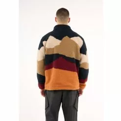 KnowledgeCotton Apparel Teddy Aop Oversized Zip - Grs/Vegan -pyöräkauppa 77013 3 blackmulti