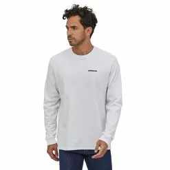 Patagonia M's L/S P-6 Logo Responsibili-Tee -pyöräkauppa 77642 2 white