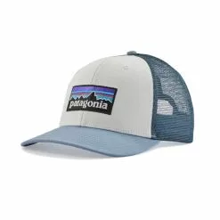 Patagonia P-6 Logo Trucker Hat 28 Patagonia P-6 Logo Trucker Hat -pyöräkauppa 77666 1 whitewlightplumegrey