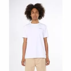 Knowledgecotton Apparel Regular Trademark Mountain Back Printed T-Shirt - Gots -pyöräkauppa 78208 6 brightwhite