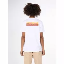 Knowledgecotton Apparel Regular Trademark Mountain Back Printed T-Shirt - Gots -pyöräkauppa 78208 8 brightwhite