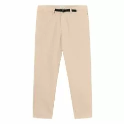 Knowledgecotton Apparel Regular Twill Pant Belt Details - Gots/Vegan -pyöräkauppa 78209 1 lightfeathergray