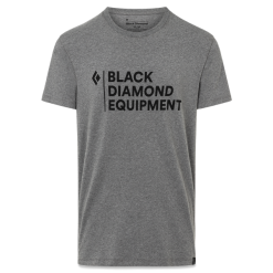 Black Diamond M Stacked Logo SS Tee -pyöräkauppa 78659 1 charcoalheather