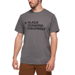 Black Diamond M Stacked Logo SS Tee -pyöräkauppa 78659 2 charcoalheather