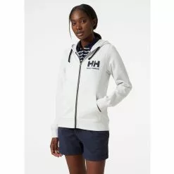 Helly Hansen W HH Logo Full Zip Hoodie -pyöräkauppa 78750 3 nimbuscloudmelange