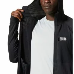 Mountain Hardwear Mens Polartec® Power Grid™ Full Zip Hoody -pyöräkauppa 78949 3 black