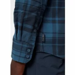 Helly Hansen Lokka Organic Flannel LS Shirt -pyöräkauppa 79142 5 deepsteelplaid